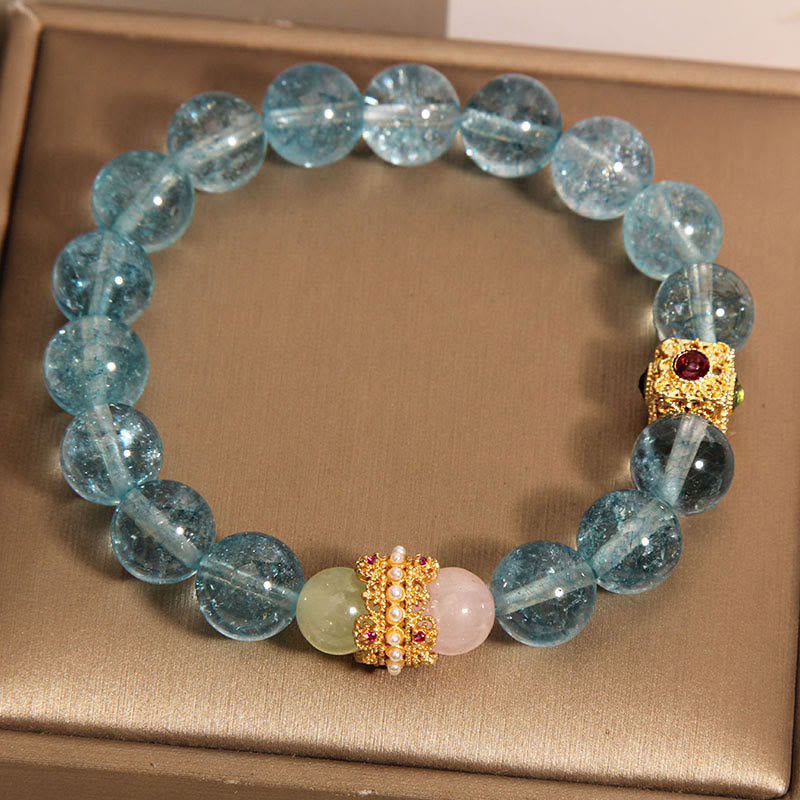 Buddha Stones Natural Kyanite Healing Communication Bracelet