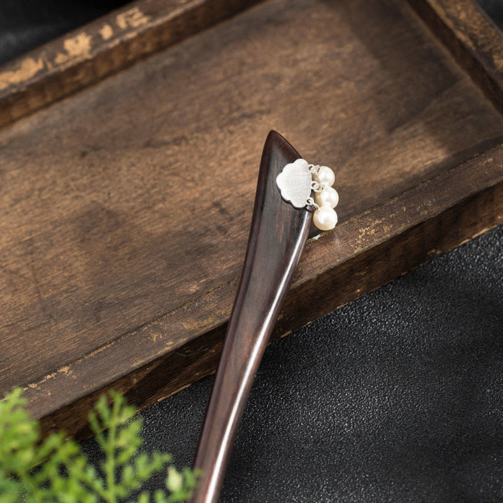 Buddha Stones 925 Sterling Silver Ebony Cloud Power Hairpin - image 2