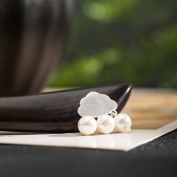Buddha Stones 925 Sterling Silver Ebony Cloud Power Hairpin - image 1