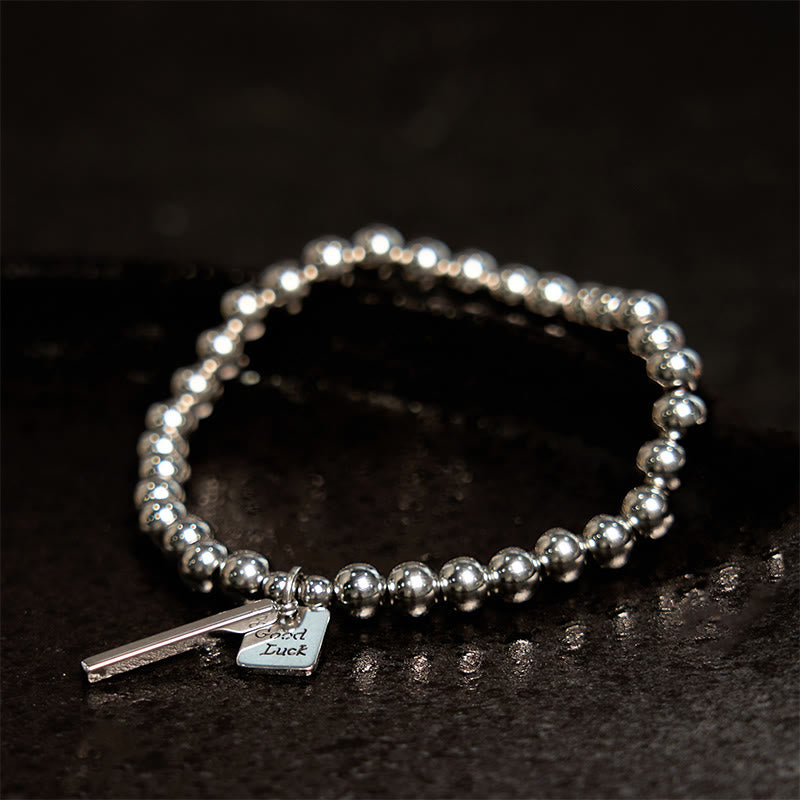 Buddha Stones Titanium Steel Good Luck Balance Bracelet