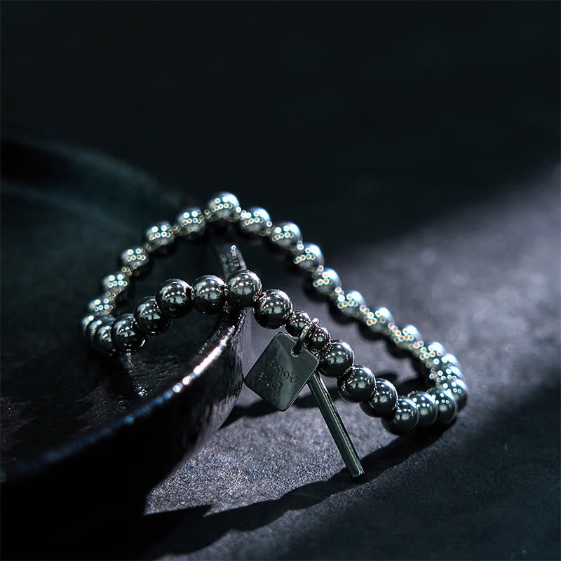 Buddha Stones Titanium Steel Good Luck Balance Bracelet