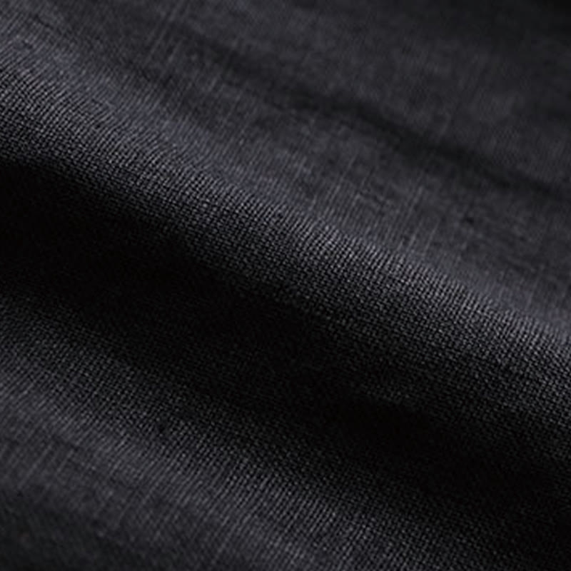 Buddha Stones Commute Solid Color Drawstring 7-8 Length Cotton Linen Women's Wide Leg Pants With Pockets - image 15