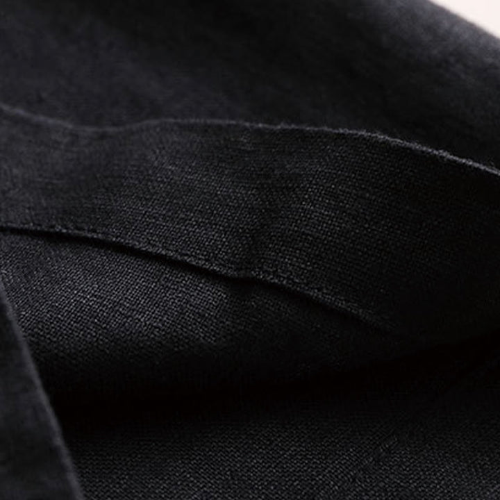 Buddha Stones Commute Solid Color Drawstring 7-8 Length Cotton Linen Women's Wide Leg Pants With Pockets - image 14