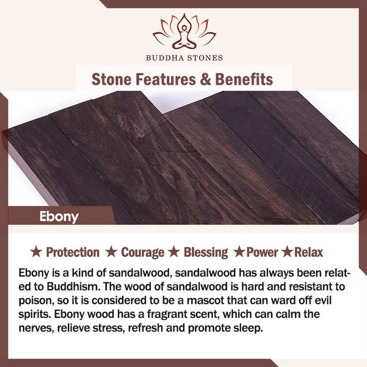 Buddha Stones Ebony Gardenia Petal Courage Hairpin