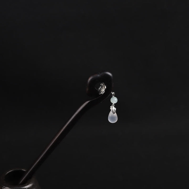 Buddha Stones Ebony Auspicious Cloud Courage Hairpin