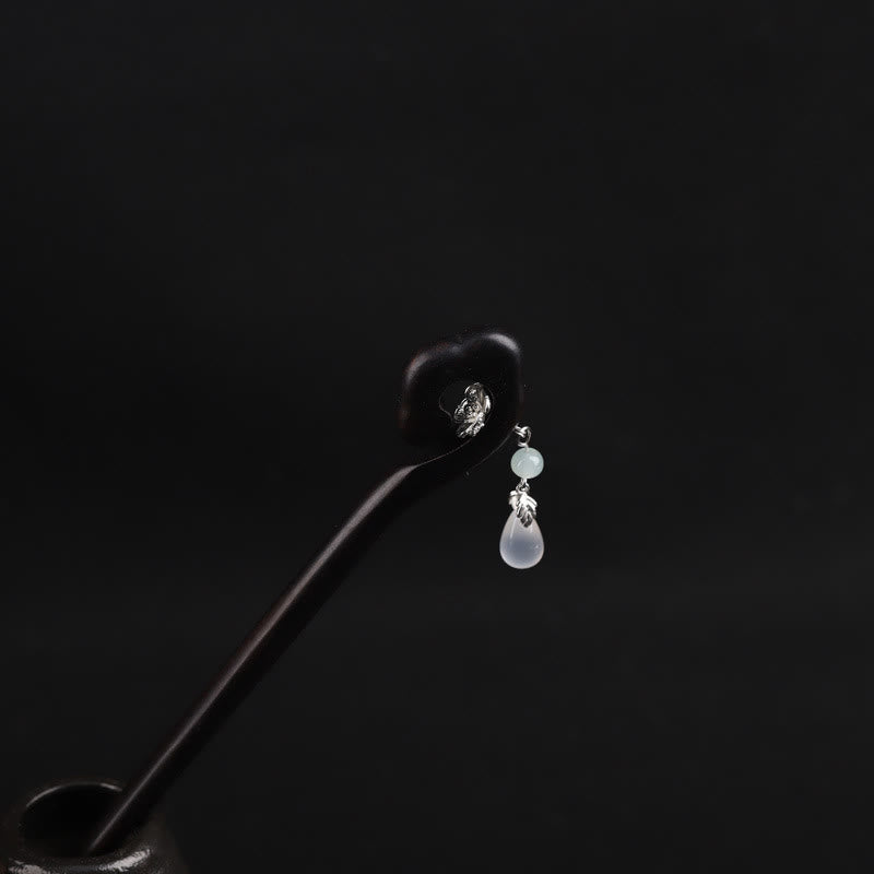 Buddha Stones Ebony Auspicious Cloud Courage Hairpin