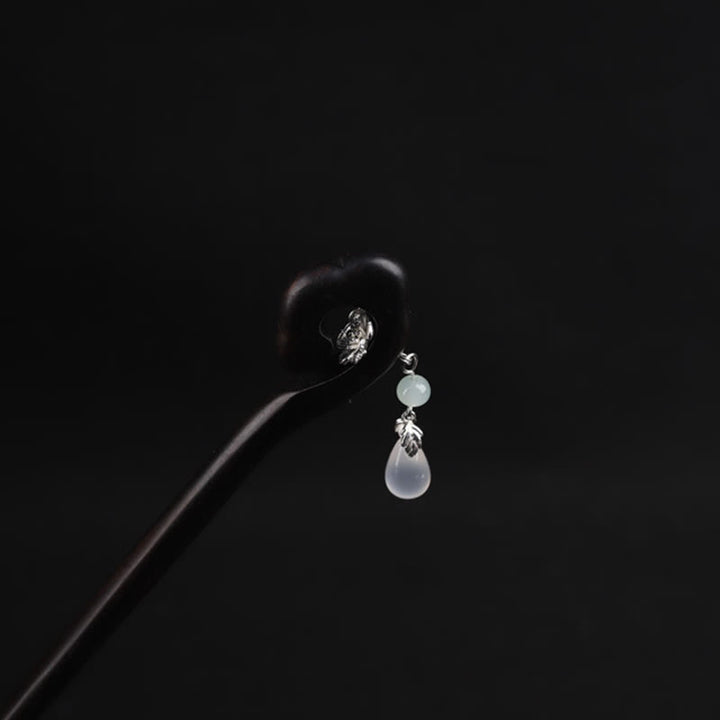 Buddha Stones Ebony Auspicious Cloud Courage Hairpin