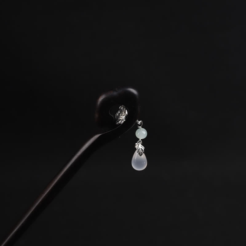 Buddha Stones Ebony Auspicious Cloud Courage Hairpin