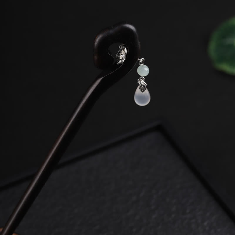 Buddha Stones Ebony Auspicious Cloud Courage Hairpin