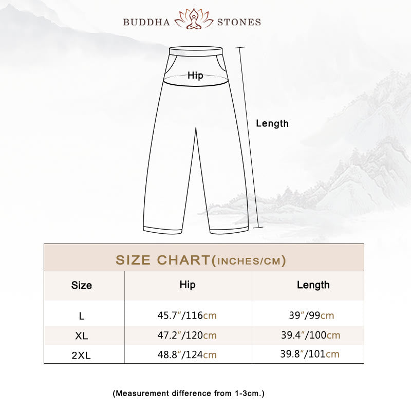 Buddha Stones Plain Color Cotton Linen Women's Pants With Pockets - image 3