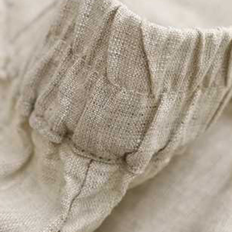 Buddha Stones Summer Casual Solid Color Zipper Button Acrylic Fiber Frog Button Women's Shorts With Pockets