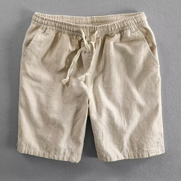 Buddha Stones Drawstring Elastic Waist Cotton Men's Shorts With Pockets - Cornsilk - US/UK/AU40,EU50 (3XL) - image 14