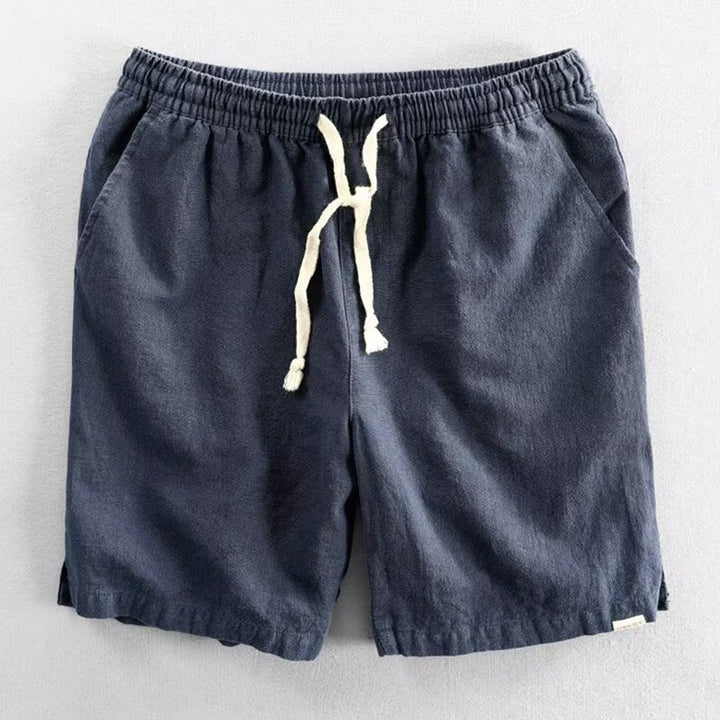 Buddha Stones Drawstring Elastic Waist Cotton Men's Shorts With Pockets - Navy - US/UK/AU40,EU50 (3XL) - image 8