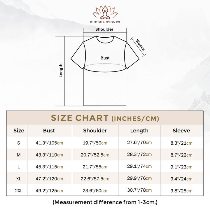 Buddha Stones Casual Meditative Buddha Mandala Pattern Cotton Tee T-Shirt - image 5