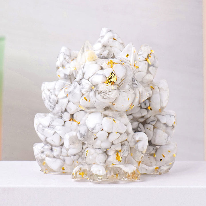 Buddha Stones Small Various Stone Strawberry Quartz Amethyst Green Aventurine Nine Tailed Fox Healing Home Decoration