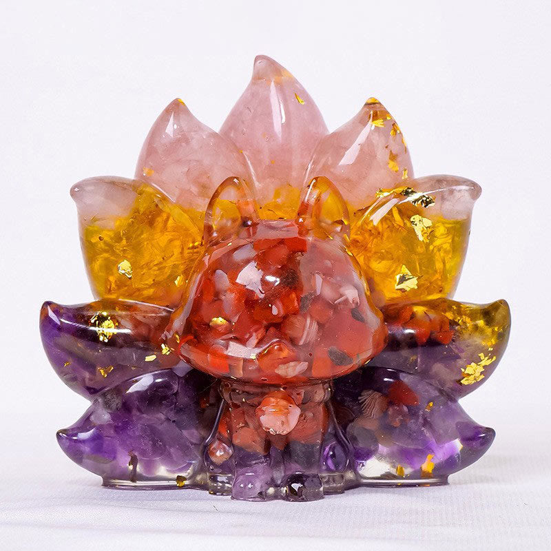 Buddha Stones Small Various Stone Strawberry Quartz Amethyst Green Aventurine Nine Tailed Fox Healing Home Decoration