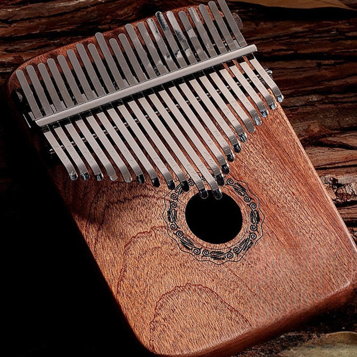 Buddha Stones 21 Keys Kalimba Thumb Piano Yellow Sandalwood Portable Finger Piano