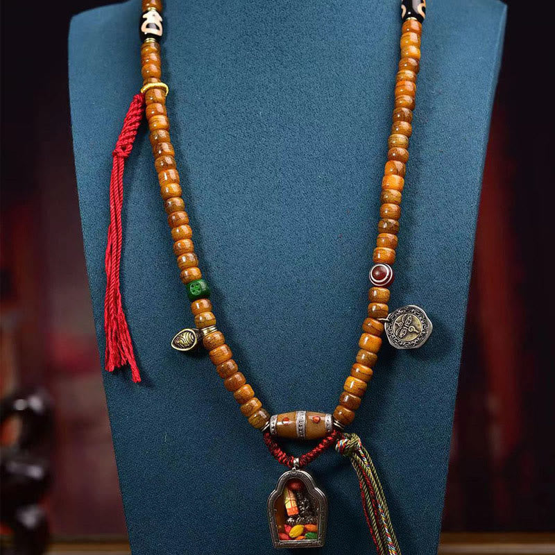 Buddha Stones Tibetan 108 Beads Camel Bone Luck Tassel Mala