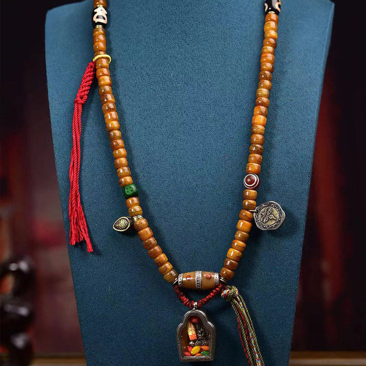 Buddha Stones Tibetan 108 Beads Camel Bone Luck Tassel Mala