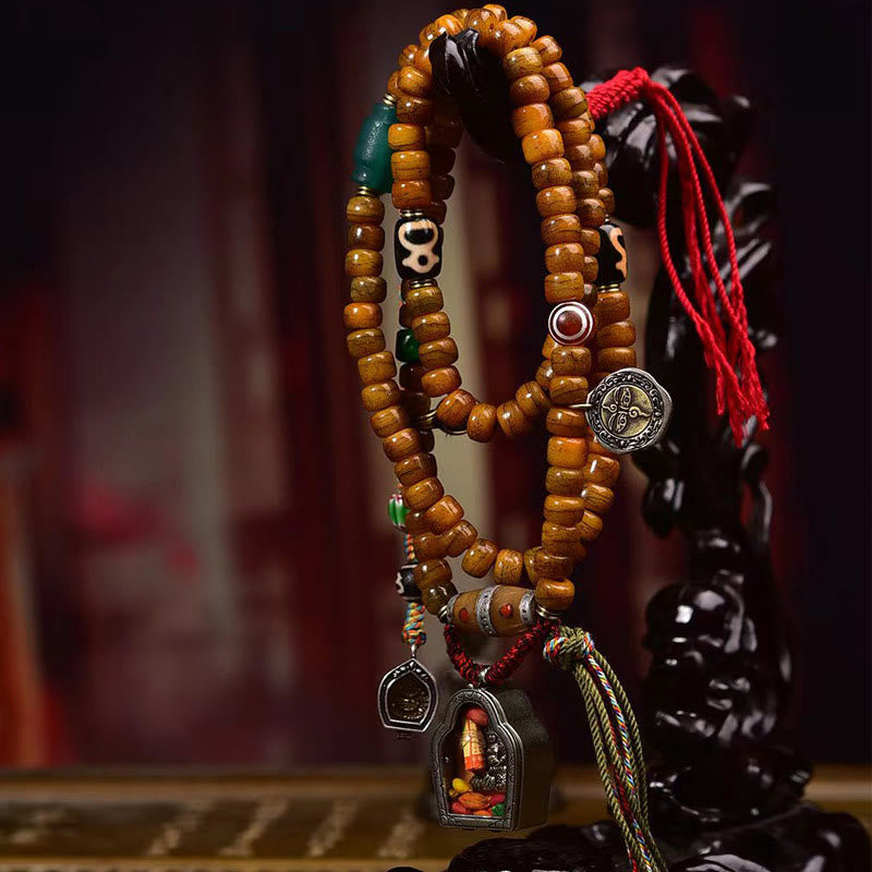 Buddha Stones Tibetan 108 Beads Camel Bone Luck Tassel Mala