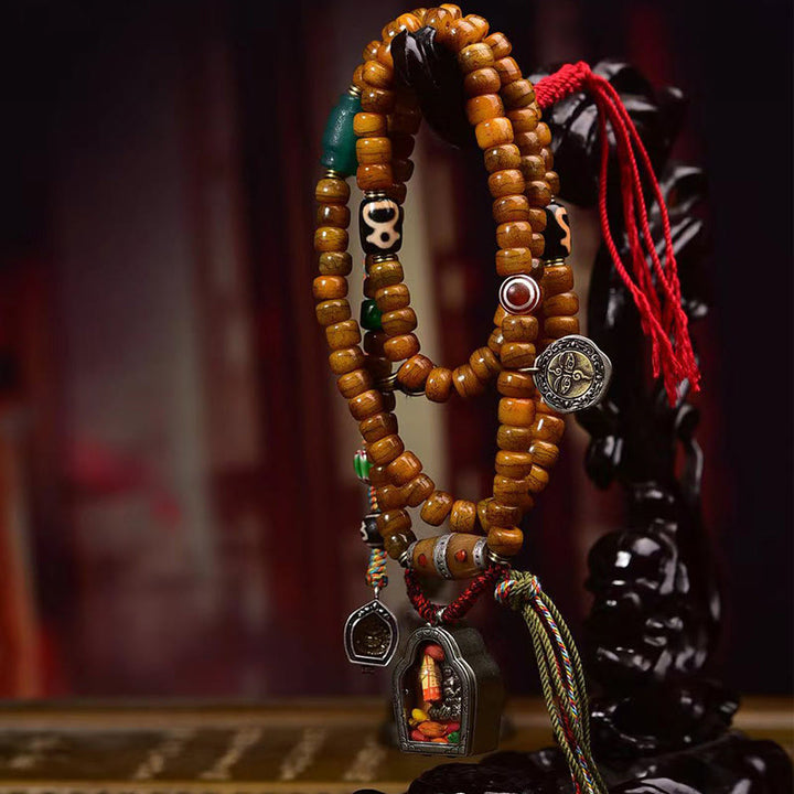 Buddha Stones Tibetan 108 Beads Camel Bone Luck Tassel Mala
