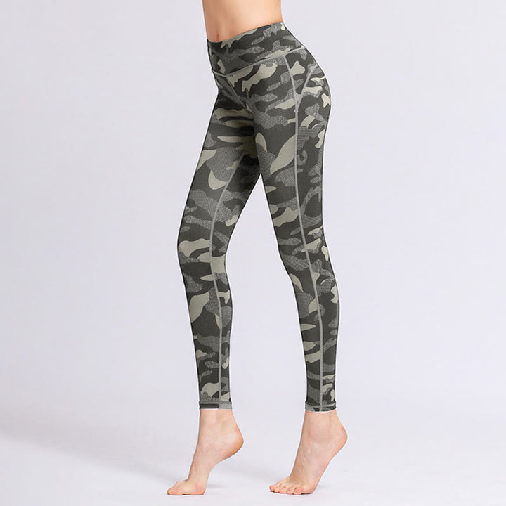Buddha Stones Camo Print Sports Fitness Yoga High Waist Leggings Women's Yoga Pants - Black - US8-10,UK/AU12-14,EU40-42 (XL) - image 1