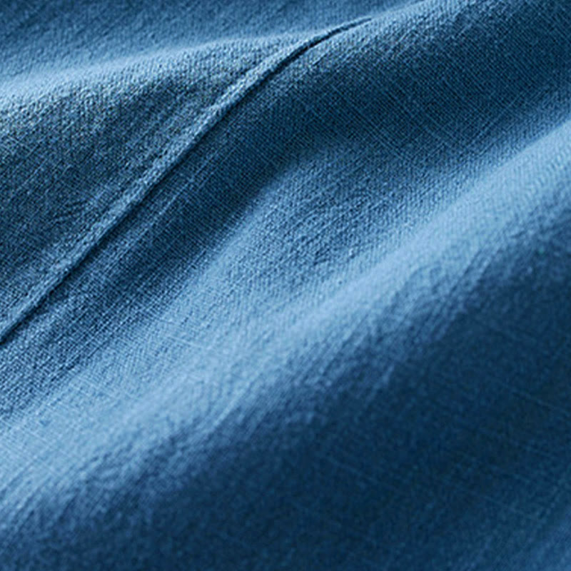 Buddha Stones Plain Color Cotton Linen Women's Pants With Pockets - image 17