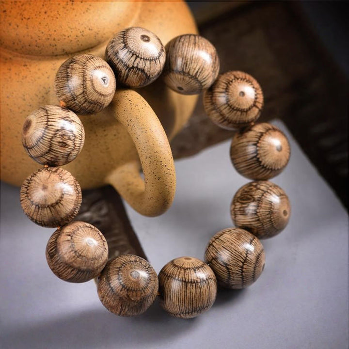Buddha Stones Gnetum Wood Beads Protection Bracelet - image 9