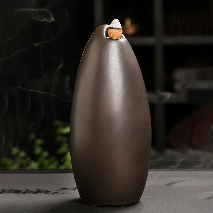 Buddha Stones Stairs Mountains Water Buddha Hand Ceramic Backflow Smoke Fountain Meditation Incense Burner Decoration - image 4