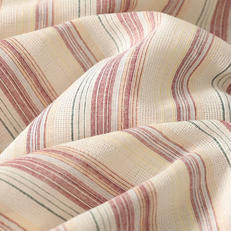 Buddha Stones Color Vertical Stripes Cotton Women's Wide Leg Pants With Pockets - image 9