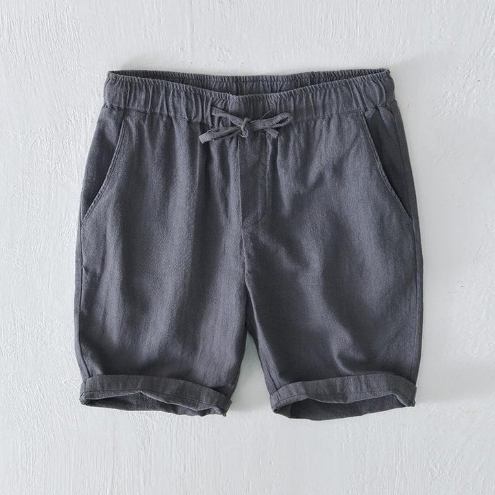 Buddha Stones Summer Solid Color Drawstring Elastic Waist Men's Cotton Linen Shorts With Pockets - LightSlateGray - US/UK/AU44,EU54 (4XL) - image 17