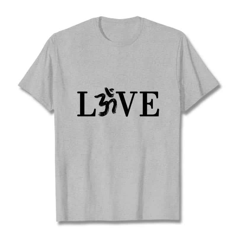 Buddha Stones Casual Om Symbol Sanskrit Cotton Tee T-shirt - LightGrey - 2XL - image 20