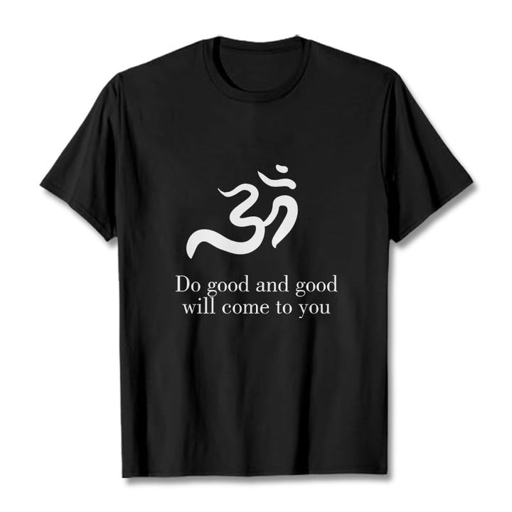 Buddha Stones Casual Om Symbol Sanskrit Spiritual Design Cotton Tee T-shirt - Black - 2XL - image 1