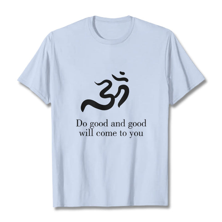 Buddha Stones Casual Om Symbol Sanskrit Spiritual Design Cotton Tee T-shirt - LightCyan - 2XL - image 19