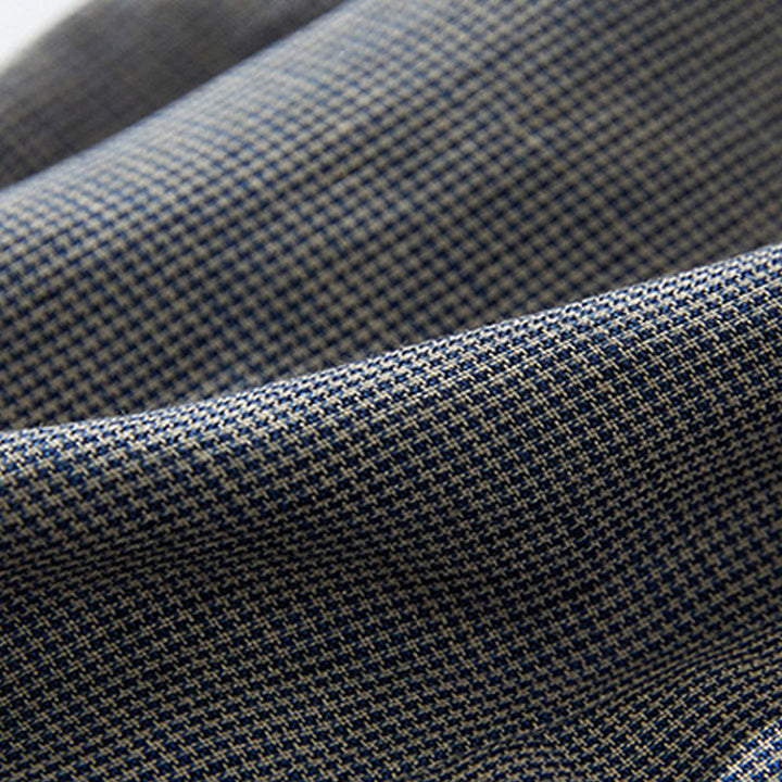 Buddha Stones Commute DimGray Plaid Lantern Long Sleeve Cotton Linen Midi Dress With Pockets - image 7