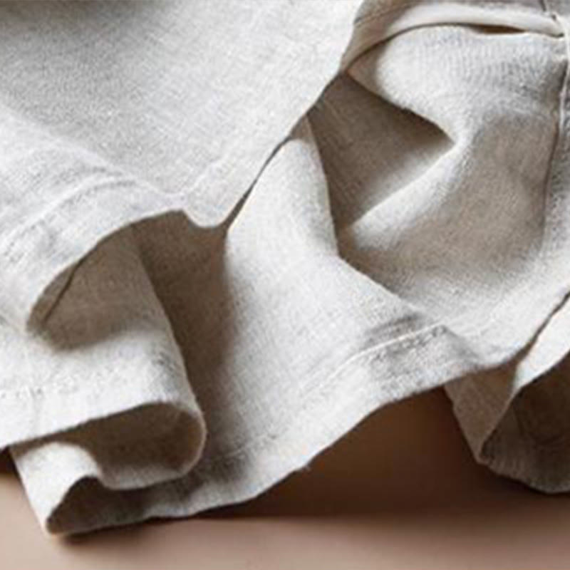 Buddha Stones Casual Cotton Slit Hem Women's 7-8 Length Wide Leg Pants With Pockets - image 6