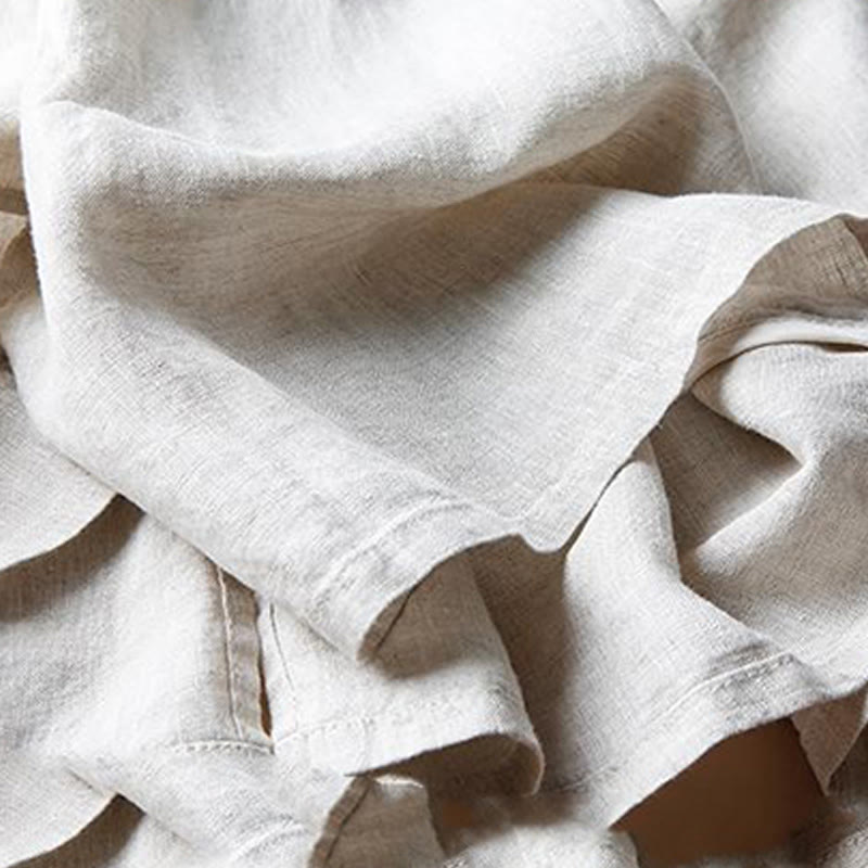 Buddha Stones Casual Cotton Slit Hem Women's 7-8 Length Wide Leg Pants With Pockets - image 7