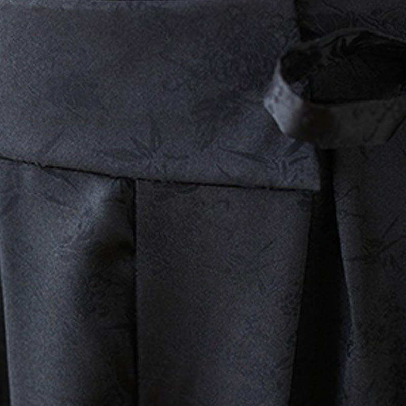 Buddha Stones Casual Jacquard Lace-up Cotton Women's Wide Leg Pants With Pockets - image 18