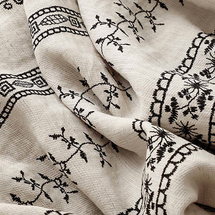 Buddha Stones Casual Vertical Printing Cotton Linen Women's Wide Leg Pants With Pockets - image 13