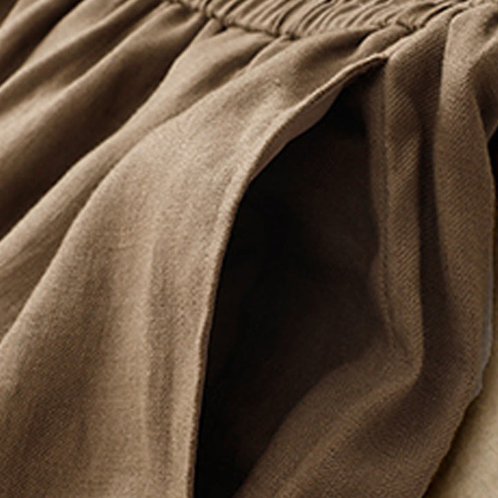 Buddha Stones Summer Plain Women's Cotton Linen Harem Pants With Pockets - image 2