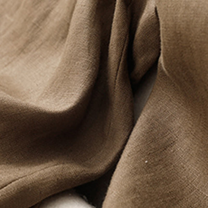 Buddha Stones Summer Plain Women's Cotton Linen Harem Pants With Pockets - image 5