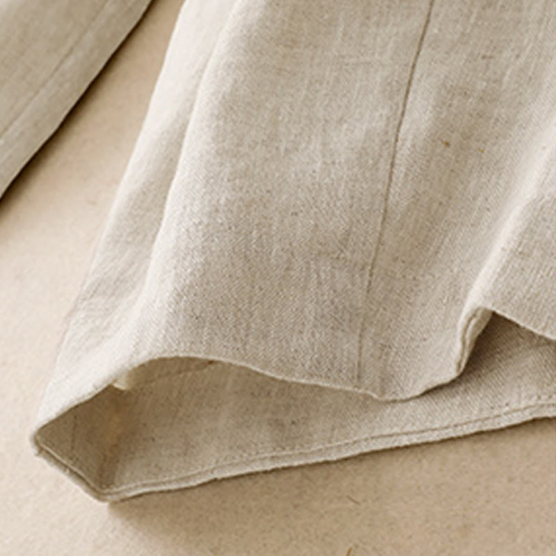 Buddha Stones Summer Plain Women's Cotton Linen Harem Pants With Pockets - image 14