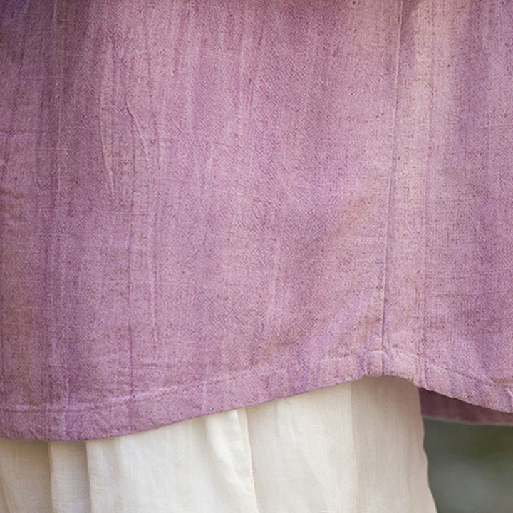 Buddha Stones Summer Tie-dye Buttons Linen Sleeveless Women's Vest - image 20