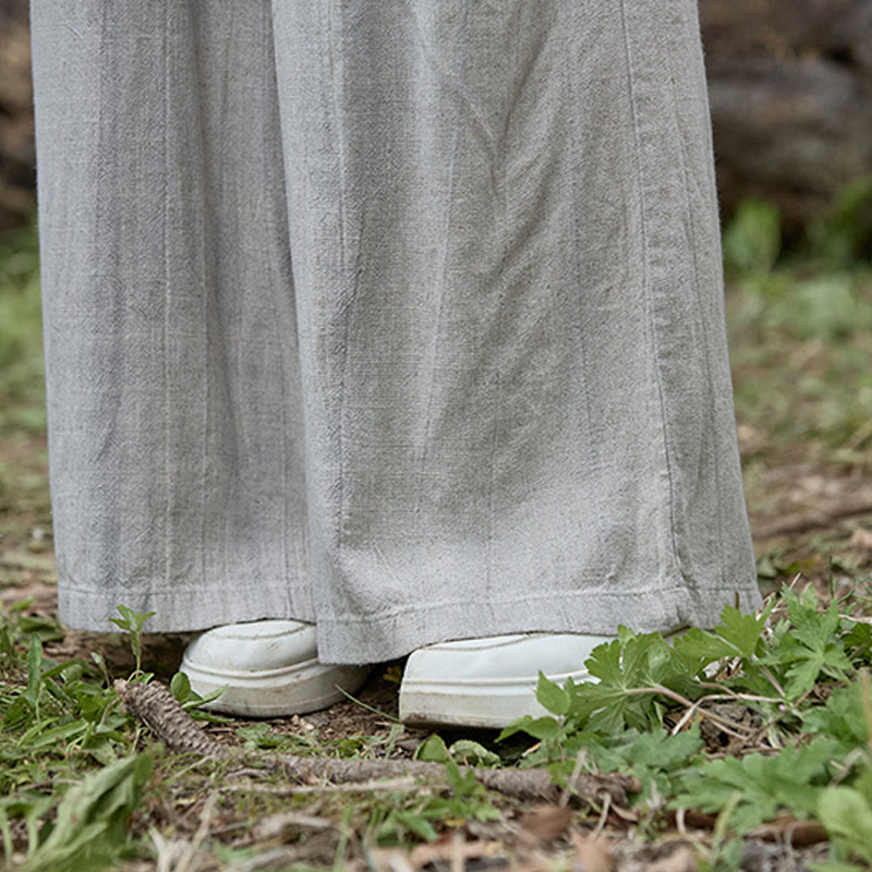 Buddha Stones Casual Tie-Dye Women's Linen Wide Leg Pants With Pockets - image 22