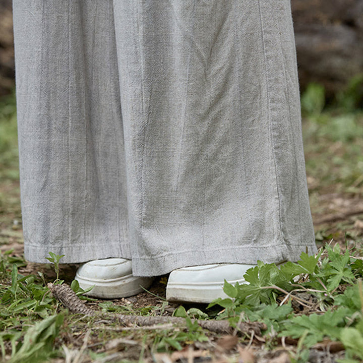 Buddha Stones Casual Tie-Dye Women's Linen Wide Leg Pants With Pockets - image 22