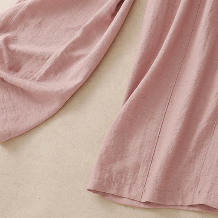 Buddha Stones Summer Drawstring Design Women's Wide Leg Pants With Pockets - image 6