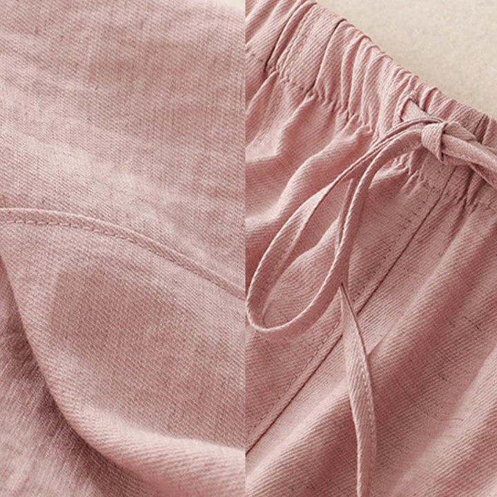 Buddha Stones Summer Drawstring Design Women's Wide Leg Pants With Pockets - image 5