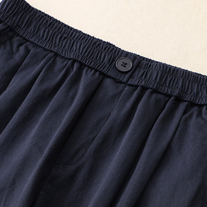 Buddha Stones Summer Button Ruffled Ankle-Length Women's Pants With Pockets - image 2