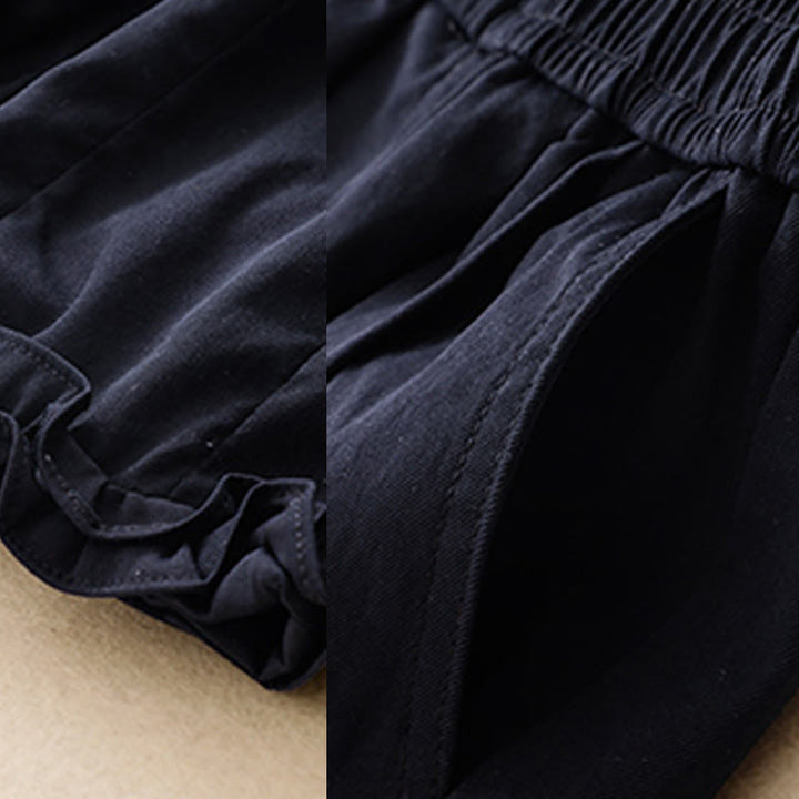 Buddha Stones Summer Button Ruffled Ankle-Length Women's Pants With Pockets - image 3