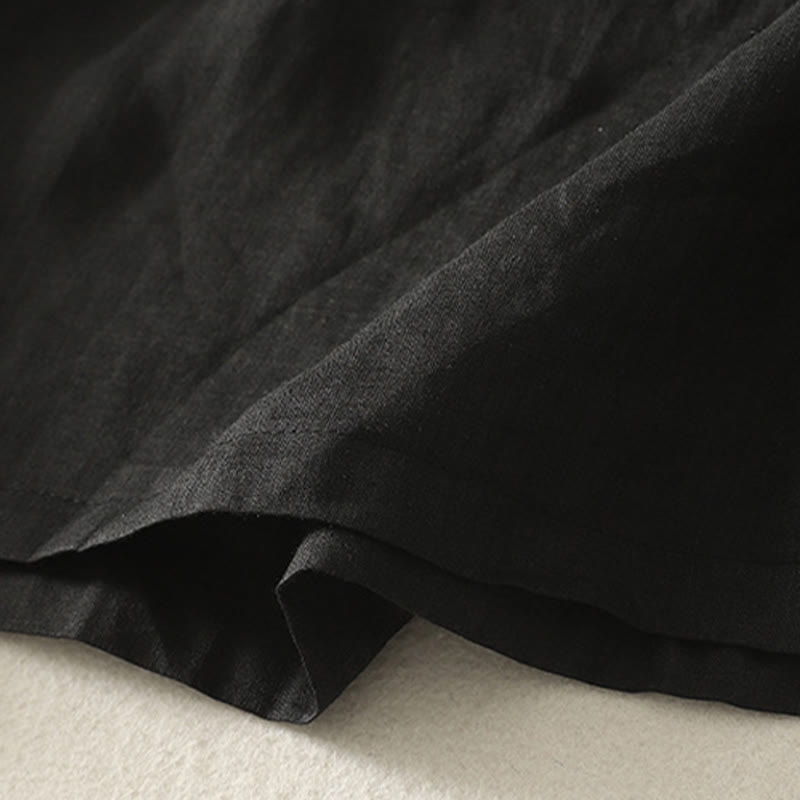 Buddha Stones Casual Embroidery Red Heart Short Sleeve Women's Cotton Linen T-Shirt - image 18